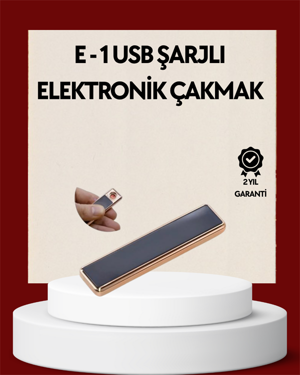 Plazma Ark Teknolojili Elektrikli Çakmak – Dokunmatik, LED Göstergeli, Şarj Edilebilir