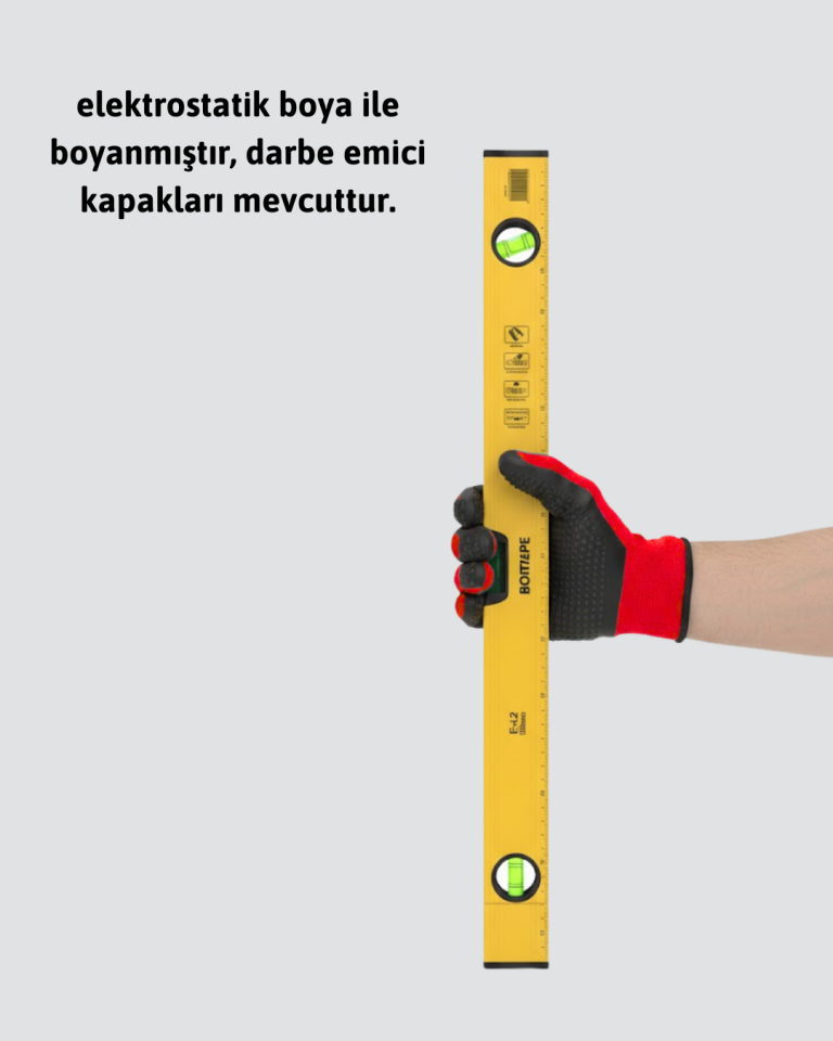 600 mm Su Terazisi Sarı Dayanıklı Gövde Hassas Ölçüm