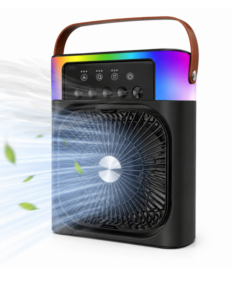 Taşınabilir Sprey Fan RGB Işıklı Mini Klima Soğutucu Nemlendirici USB Şarjlı