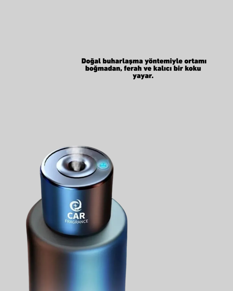 Bardaklık Uyumlu Şarjlı Oto Koku Aparatı Esans Dahil