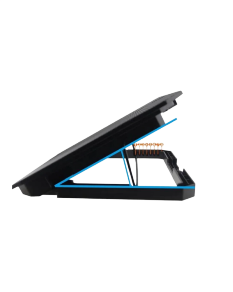 USB Girişli Laptop Soğutma Standı Çift Fan Mavi Işıklı Notebook Soğutucu