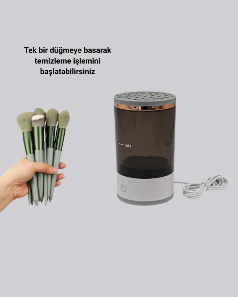 Hijyenik Makyaj İçin 13’lü Fırça Seti ve Elektrikli Temizleyici