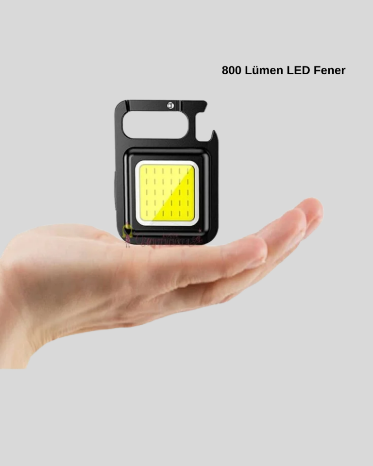 Süper Parlak 800 Lümen LED Fener – USB Şarjlı, 3 Işık Modlu, Mini Taşınabilir ve Anahtarlık Tipi