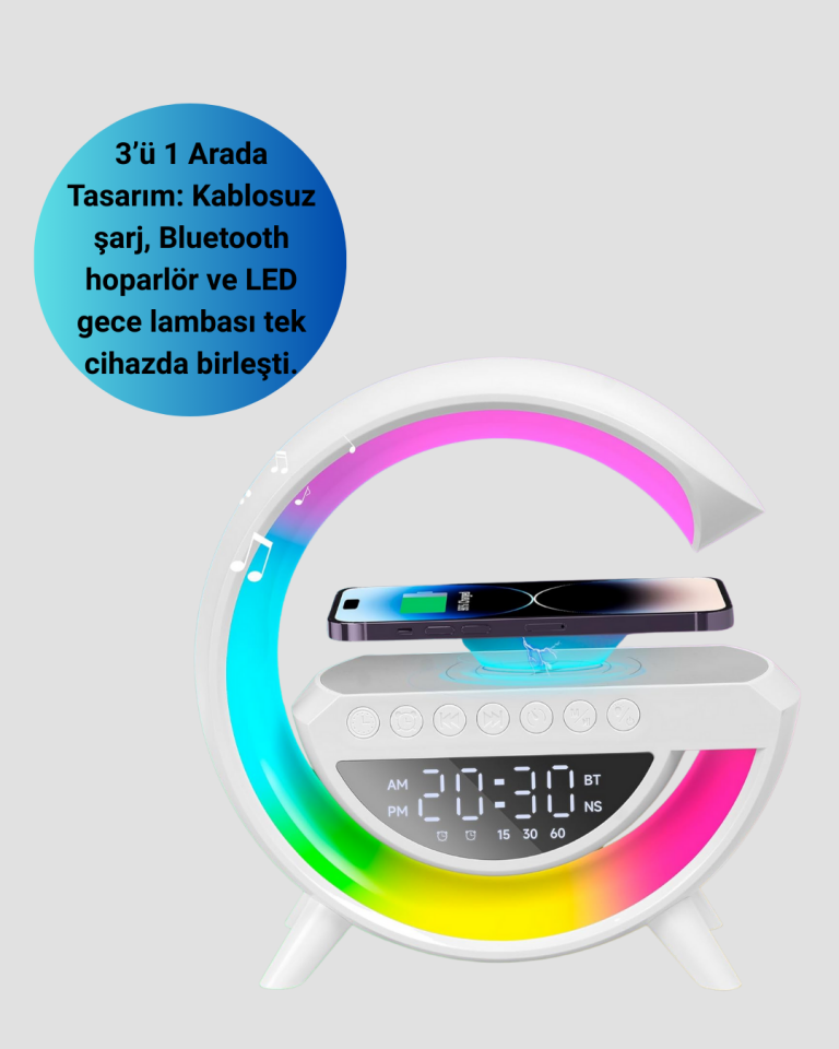 2025 Yeni Seri 15W Kablosuz Şarjlı LED Atmosfer Lambası