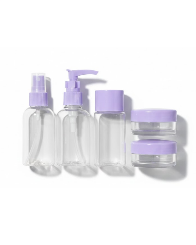5 Parça Seyahat Banyo Seti 30 ml Şeffaf Taşınabilir Şişe Seti