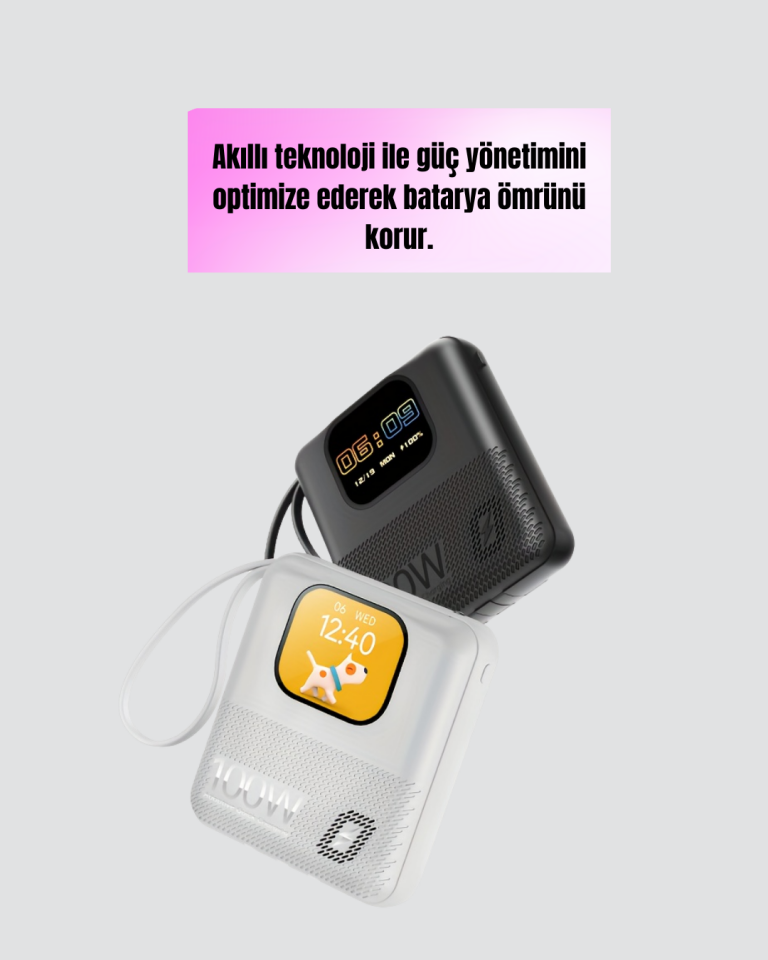 2025 Yeni Seri 10000 mAh Powerbank Bluetooth Bağlantılı Hızlı Şarj
