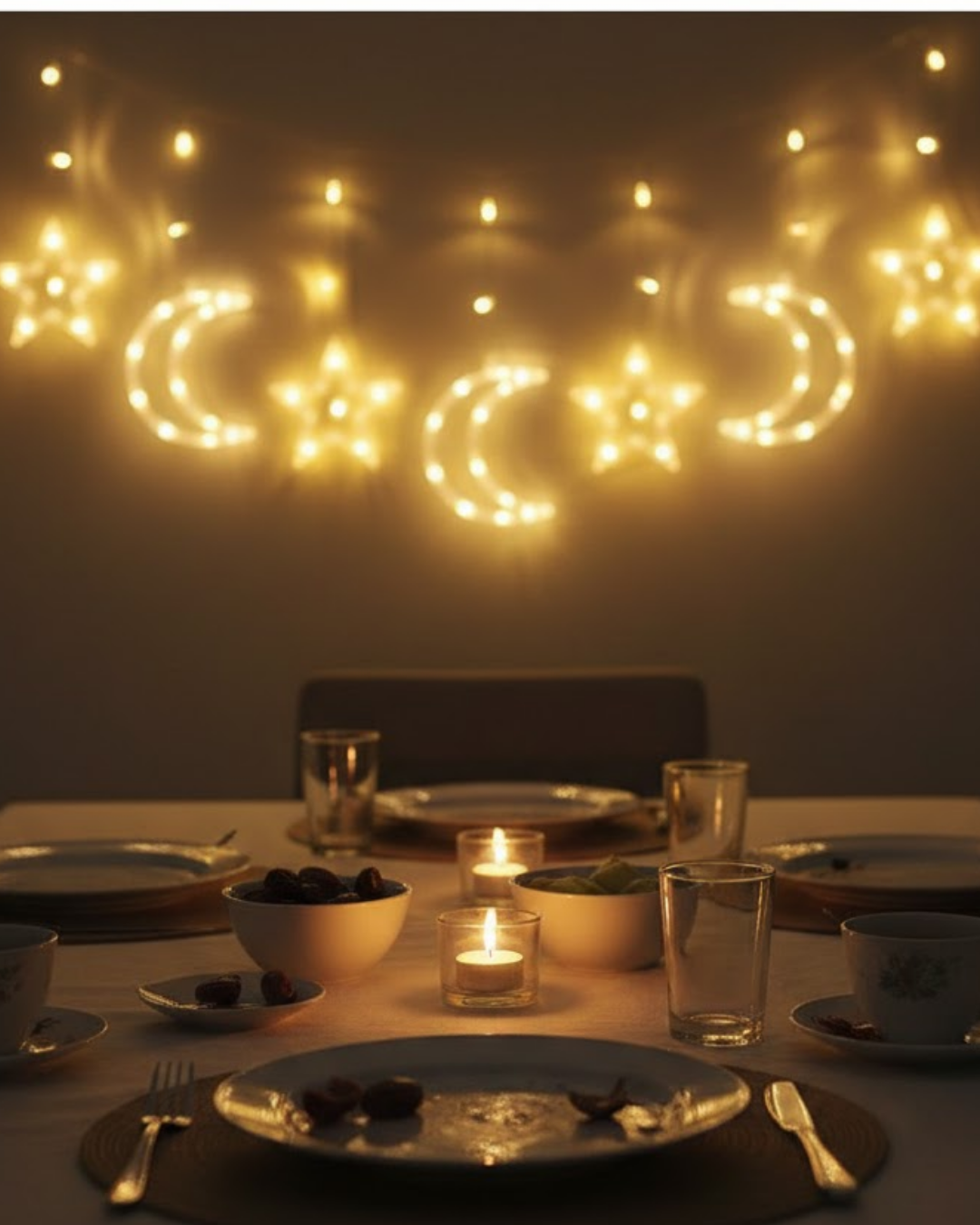 Dekoratif Büyük Ay Yıldız Ramazan Led Işık