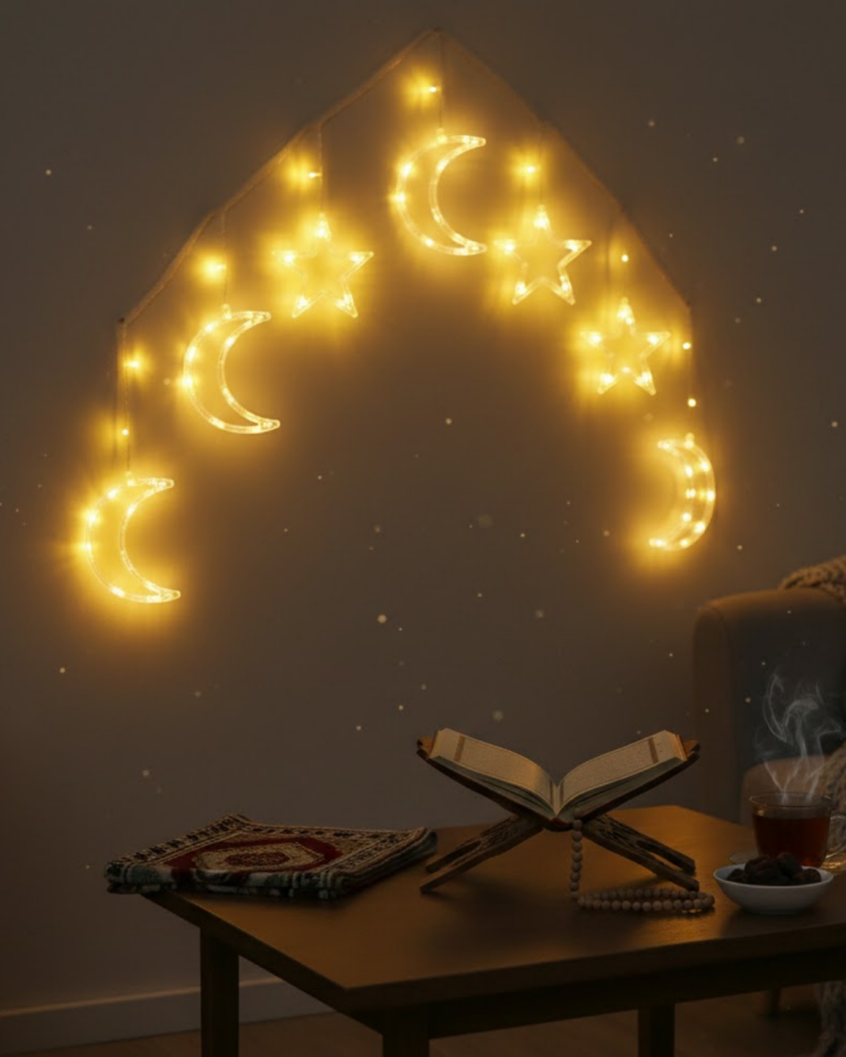 Ramazan Dekorasyon İçin Büyük Ay Yıldız Led Işık