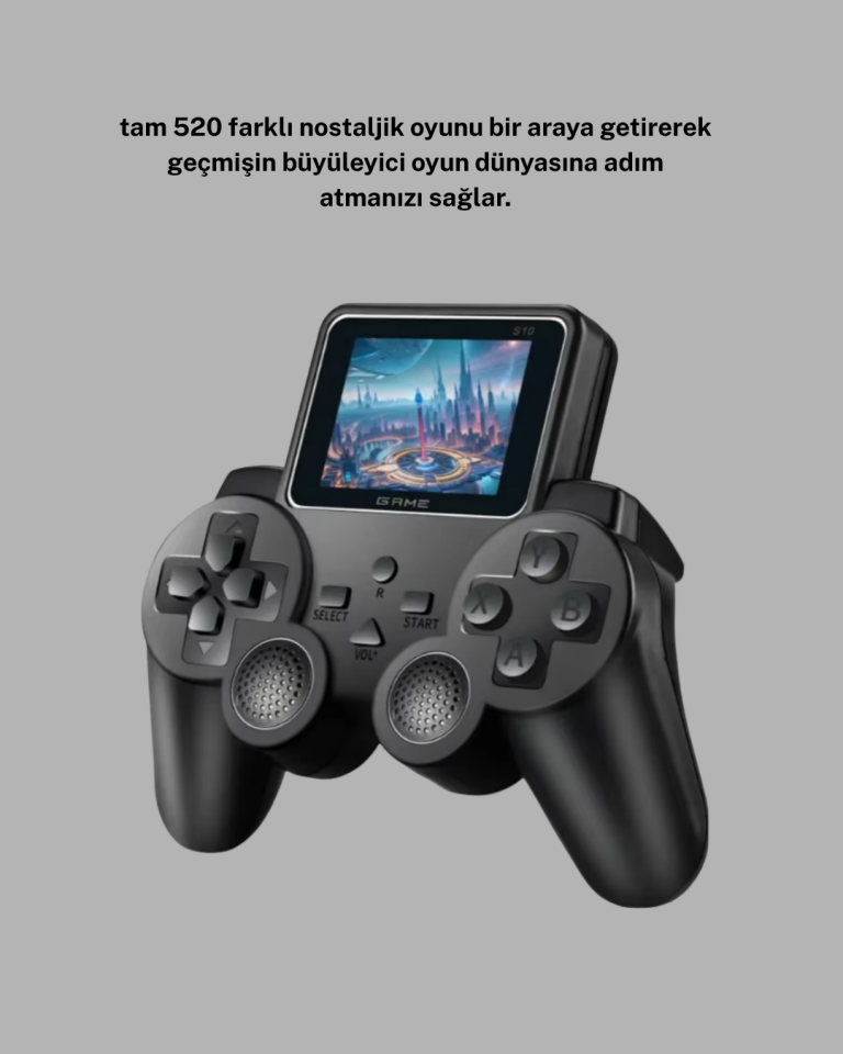 Atari S10 Retro Oyun Konsolu – 520 Klasik Oyun, Taşınabilir Tasarım, Nostaljik Oyun Deneyimi