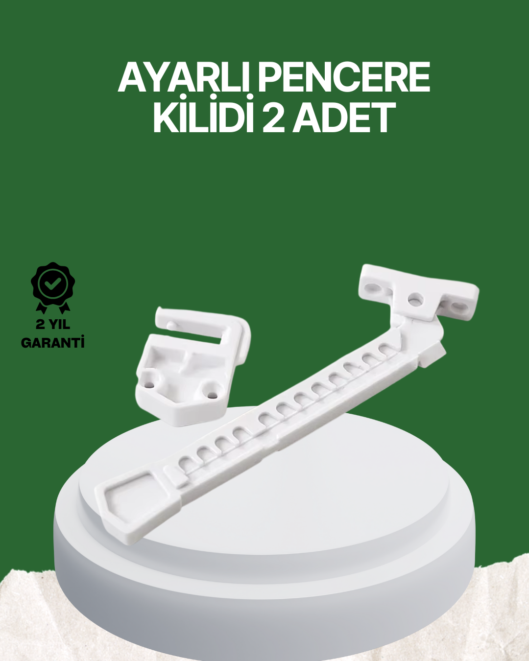 Çocuk ve Evcil Hayvanlar İçin Pencere Emniyet Kilidi 2 Adet
