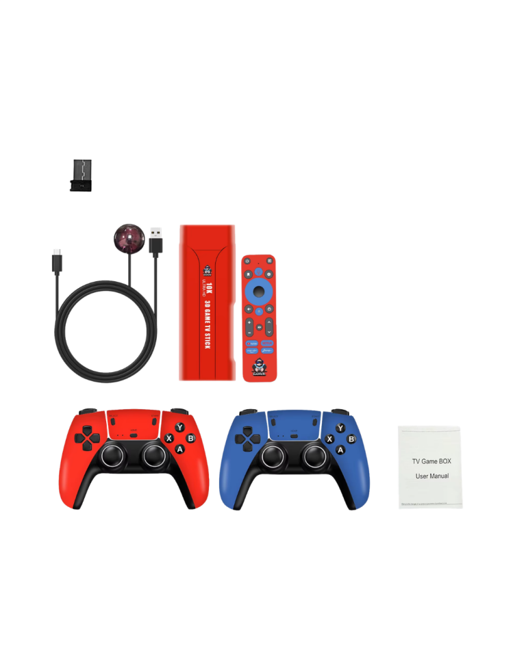 Retro Android Game Stick 64GB 10K HD Çift Kişilik Oyun Konsolu