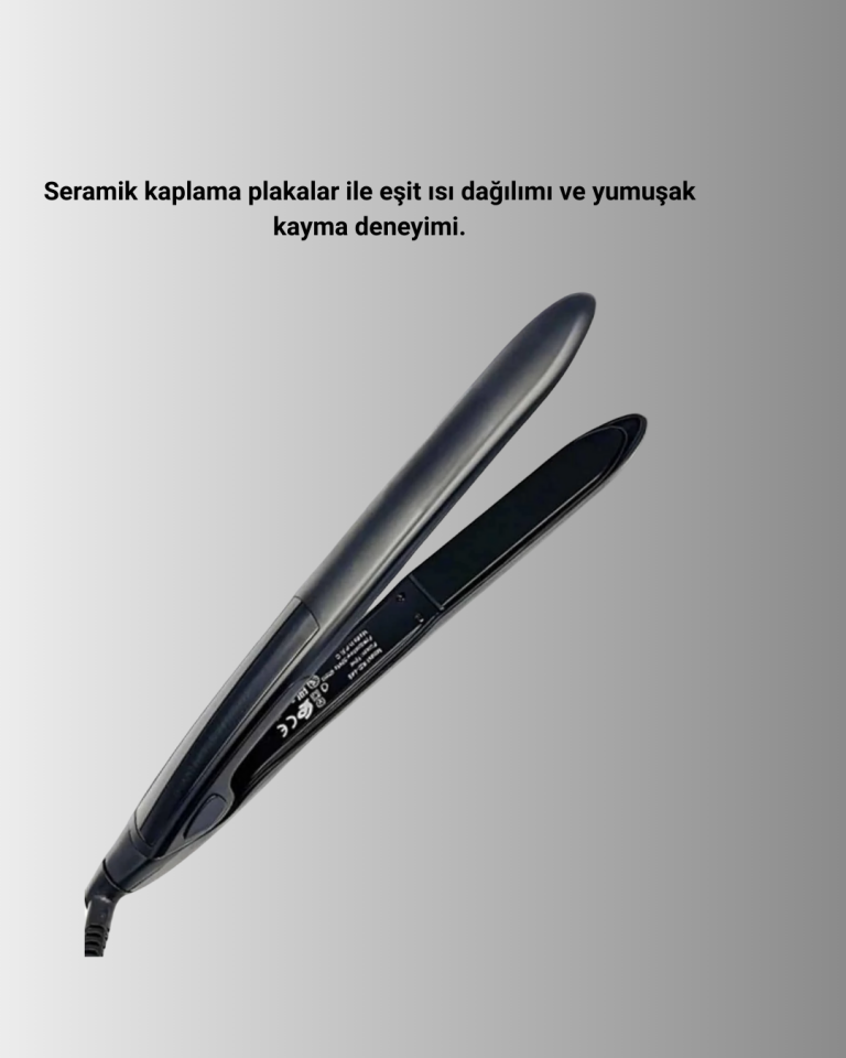 Profesyonel 2025 Saç Düzleştirici Isı Ayarlı Titanyum Seramik Plakalı A Kalite Orijinal