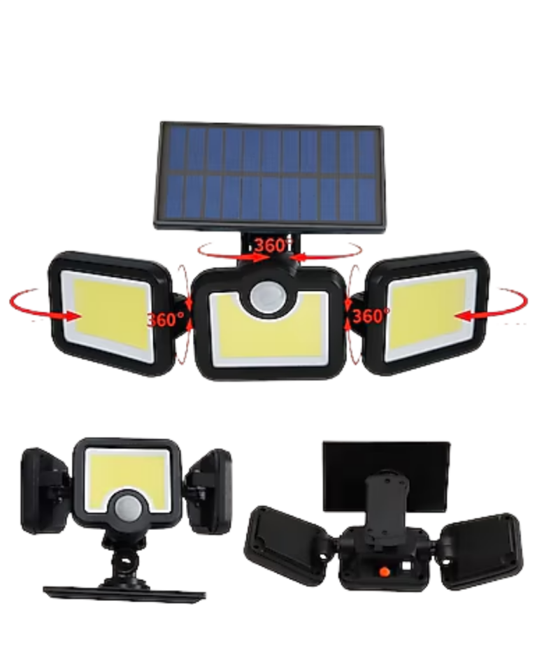 Hareket Sensörlü Solar Bahçe Lambası Güçlü LED Duvar Projektörü
