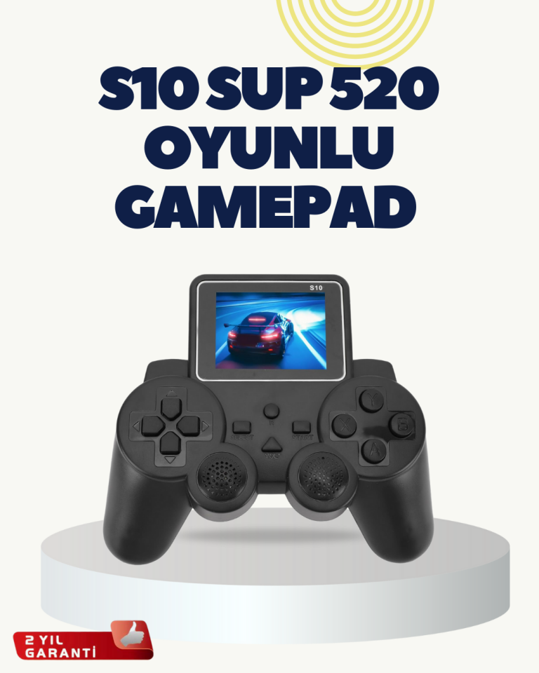 HDMI Destekli S10 Gamepad 520 Oyunlu TV’ye Bağlanabilir Atari 2025 Model