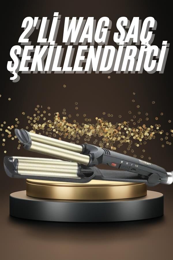 İkili Wag Maşa Saç Şekillendirici Seramik Kaplama Isı Ayarlı