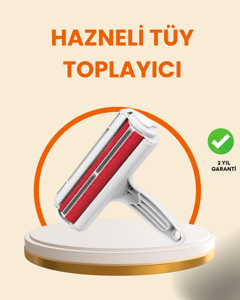 Elektriksiz Hazneli Tüy Temizleyici – Kedi Köpek Tüy Toplama Rulosu