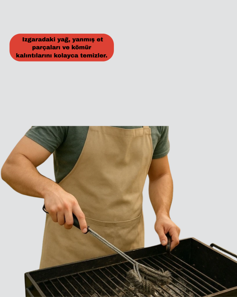 Paslanmaz Çelik Telli Mangal Temizlik Fırçası