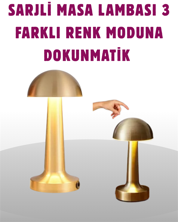 Taşınabilir Dokunmatik LED Lamba – Sıcak & Soğuk Işık Ayarı
