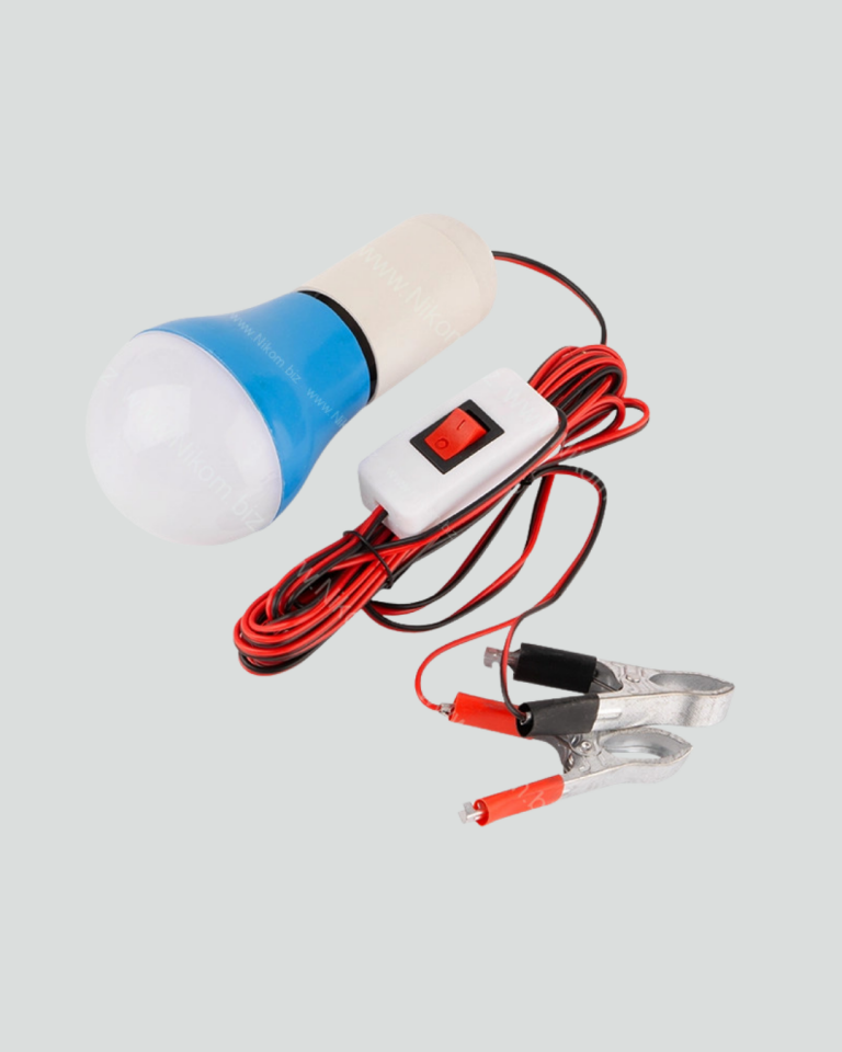 12V LED Ampul Timsah Kıskaçlı Taşınabilir Aydınlatma