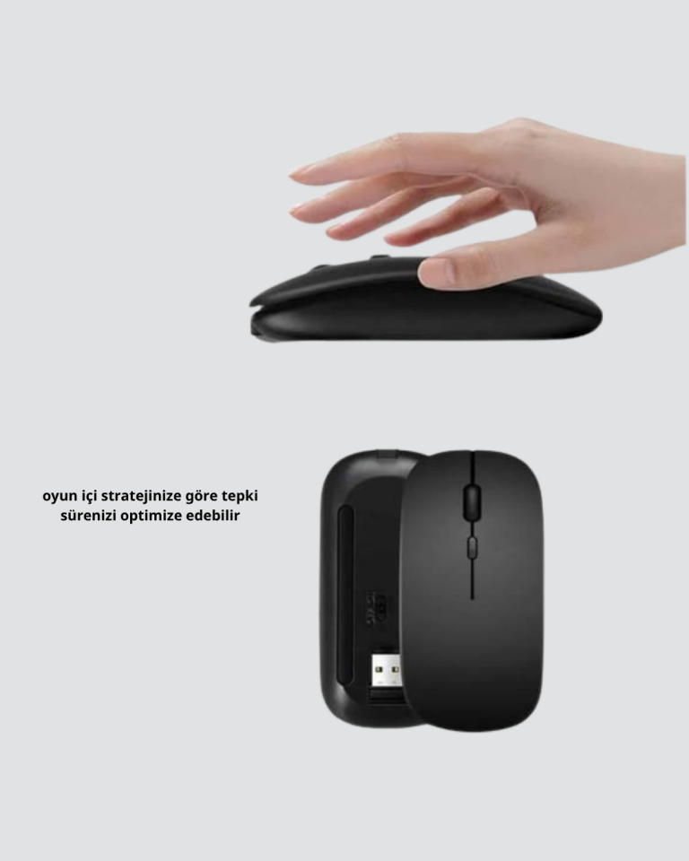 Kablosuz Oyuncu Mouse – Anlık DPI Geçişi, Gelişmiş Sensör, Hassas ve Akıcı Kontrol