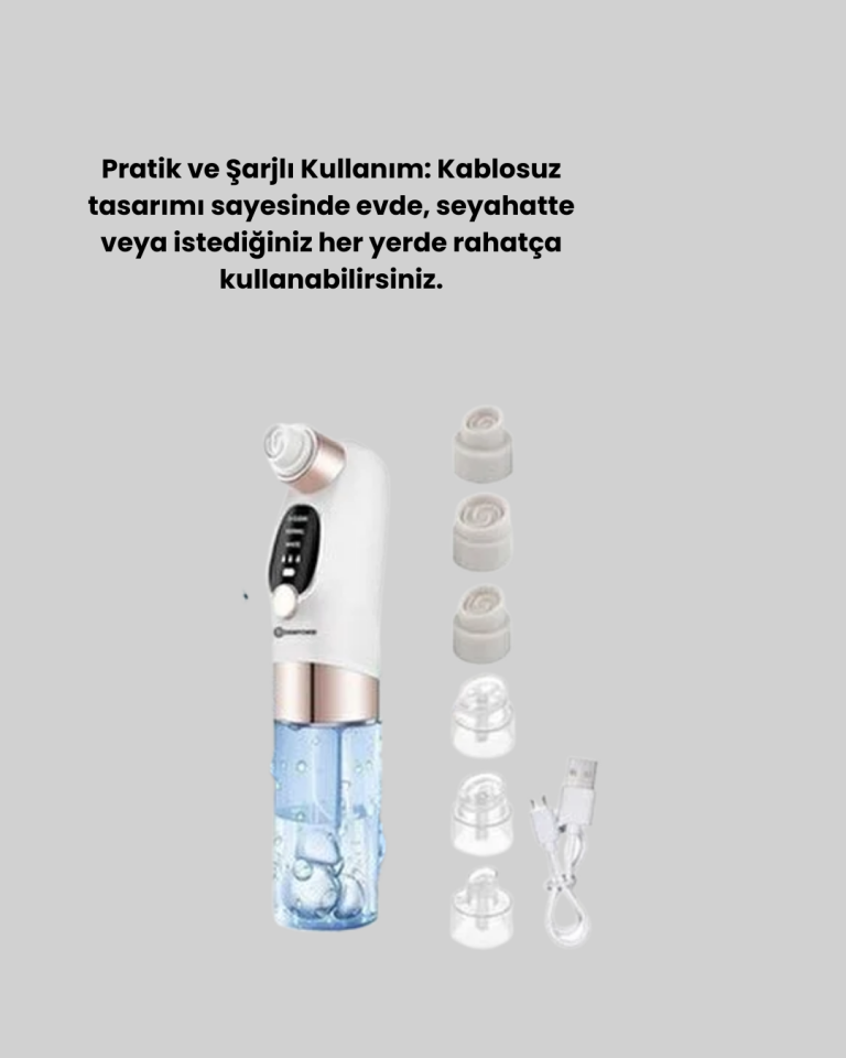 Çok Fonksiyonlu Cilt Bakım Cihazı – Siyah Nokta, Gözenek ve Akne Temizleyici