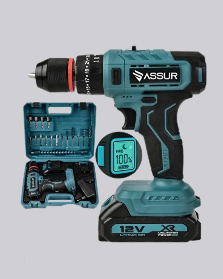 Güçlü Şarjlı Matkap Vidalama Çift Batarya