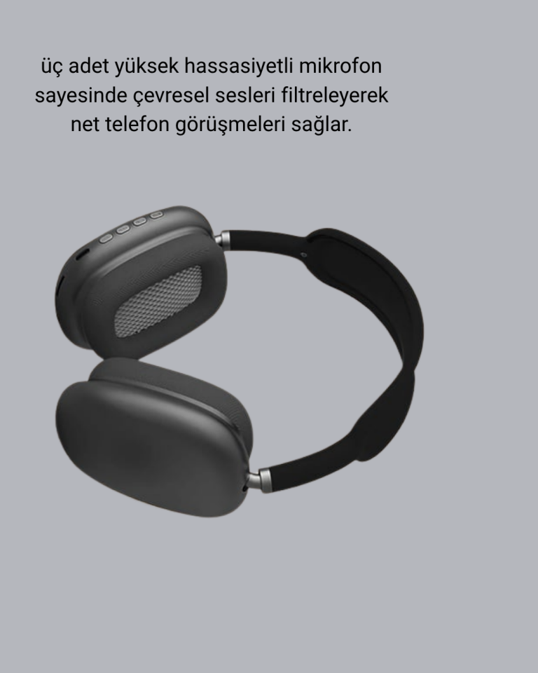 Bluetooth 5.0 Kulak Üstü Kulaklık – Gürültü Engelleme, Uzamsal Ses, Hızlı Şarj