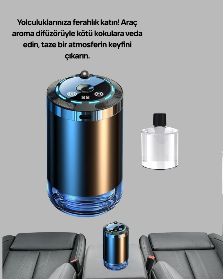 Otomatik Açma Kapama Özellikli Araç Difüzör Nemlendirici