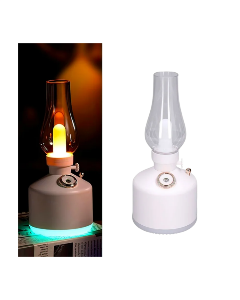 Retro LED Işıklı 1200 mAh Şarjlı Aroma Difüzörü 280 ml Su Kapasiteli