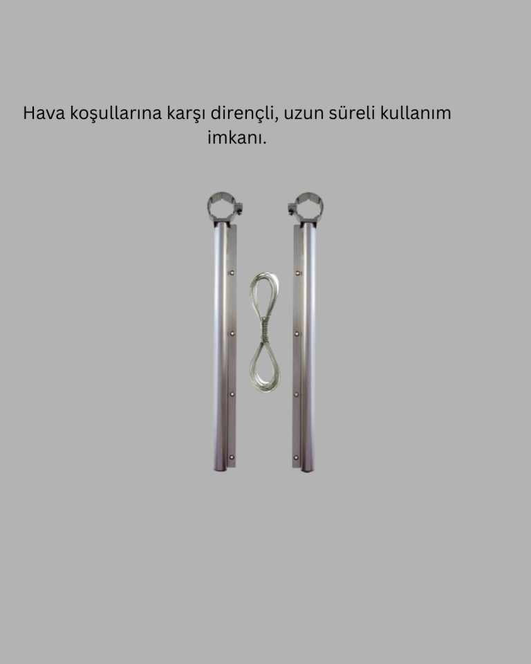 Kare Küpeşte Uyumlu Balkon Çamaşır Askısı 25x60 cm Beyaz Pratik