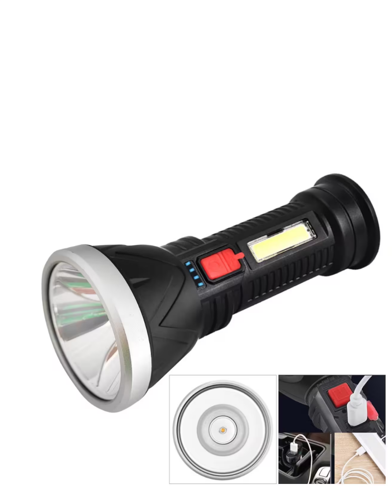 Şarjlı Uzun Menzilli El Feneri 9 LED Dayanıklı ve Güçlü