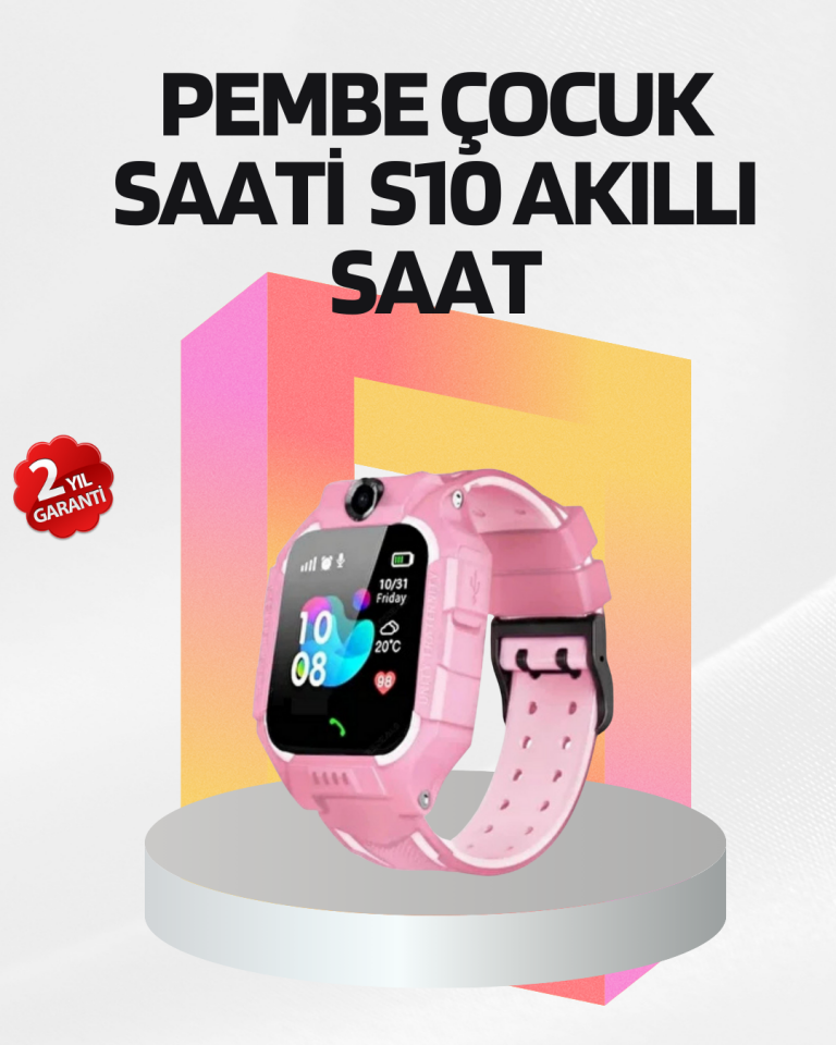 S10 Çocuk Akıllı Saati Konum Geçmişi ve Alarm Fonksiyonlu
