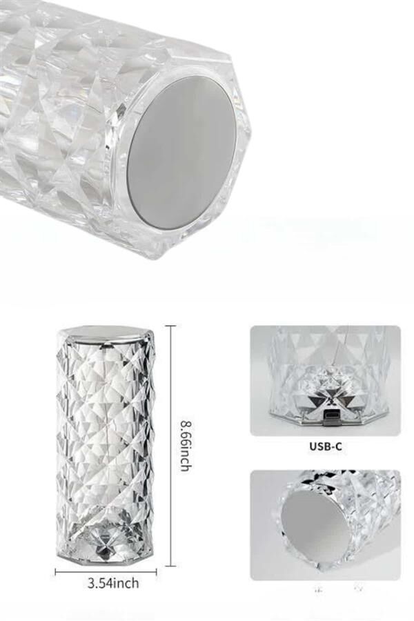 Yeni Nesil Modern Kristal Masa ve Gece Lambası Dokunmatik Renk Değiştirebilen
