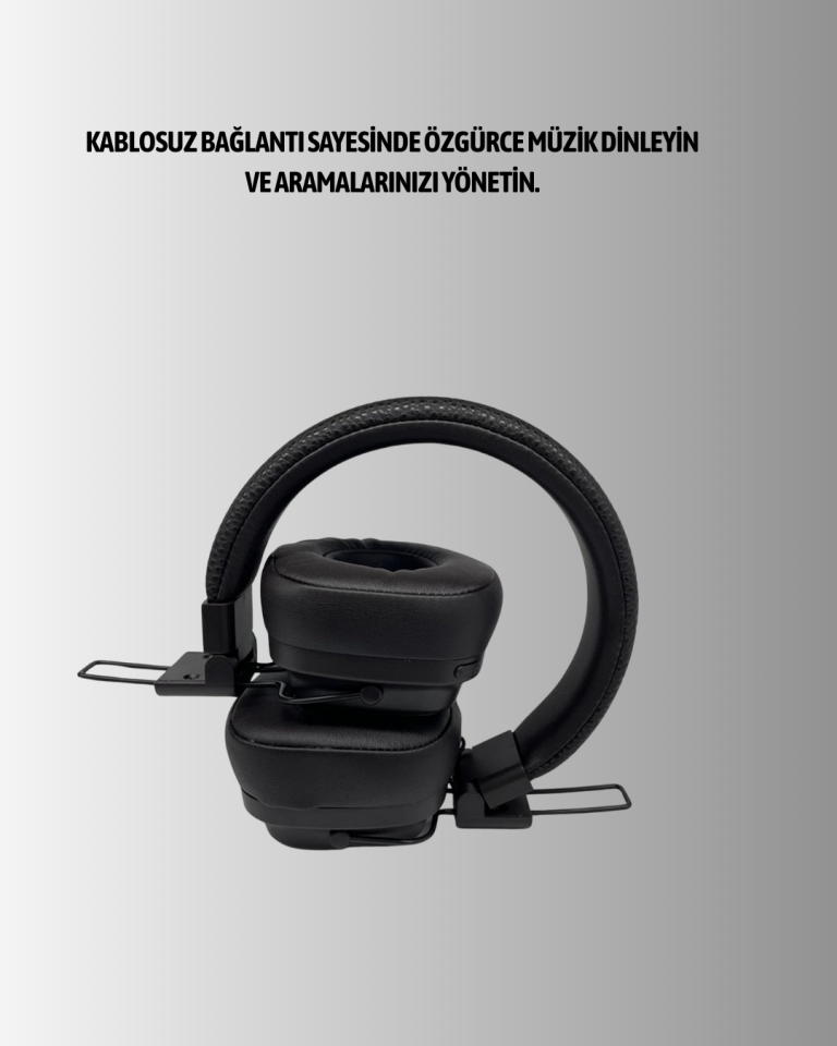 Ergonomik Konforlu Kablosuz Kulak Üstü Bluetooth Kulaklık