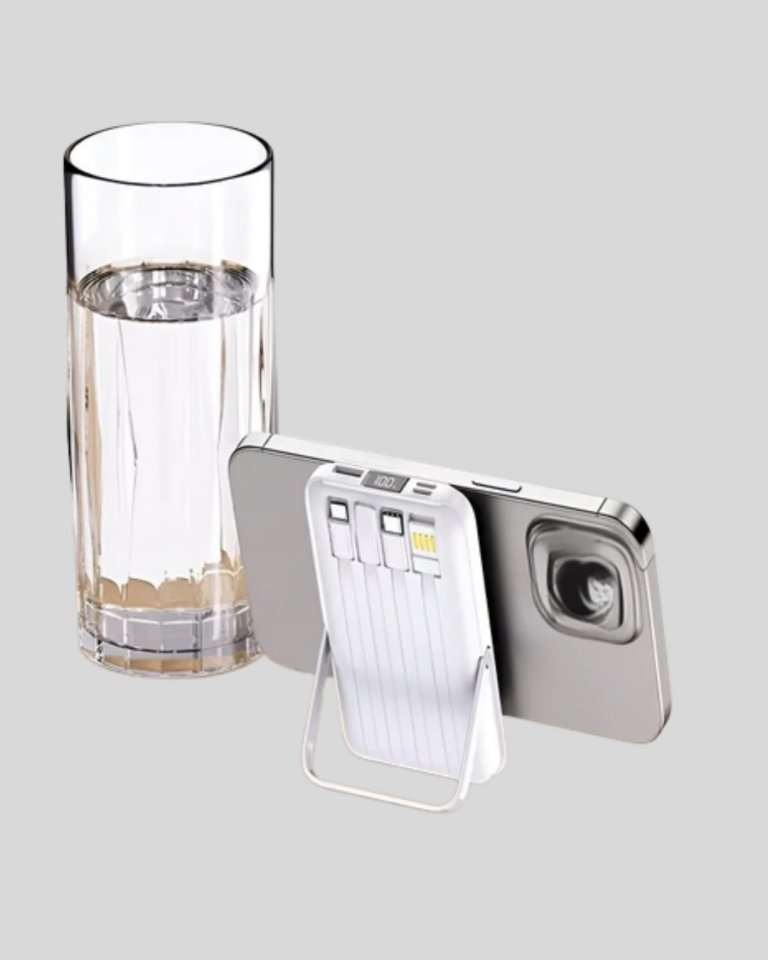 LCD Göstergeli Manyetik Powerbank Type C USB Girişli