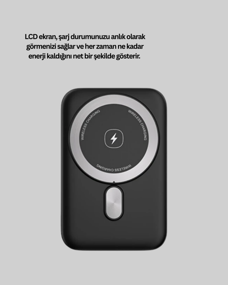MagSafe Uyumlu Kablosuz Powerbank Taşınabilir Hızlı Şarj