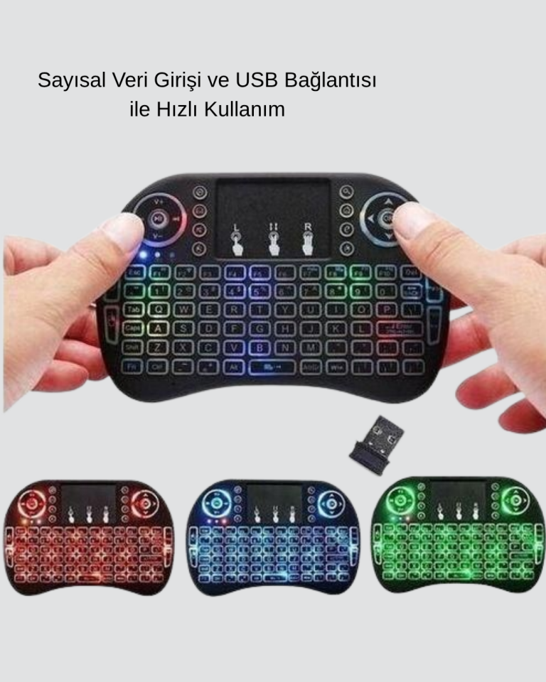 Aydınlatmalı Touchpad’li Q Klavye – Türkçe Karakterli, USB Bağlantılı, Numerik Tuş Takımı