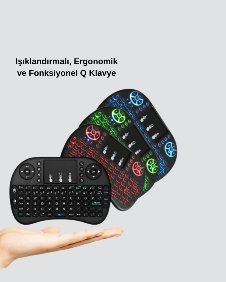 Aydınlatmalı Touchpad’li Q Klavye – Türkçe Karakterli, USB Bağlantılı, Numerik Tuş Takımı