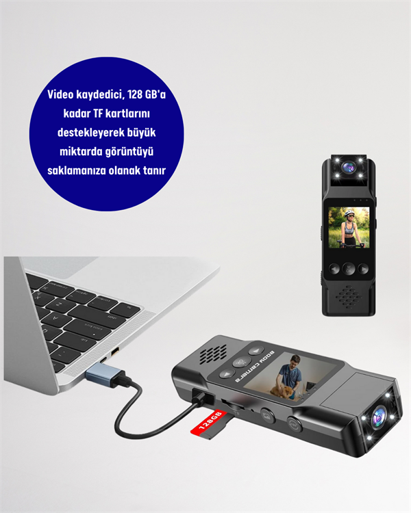 Hareket Algılayıcılı Taşınabilir Mini Kamera – 3MP Fotoğraf, Düşük Güç Tüketimi