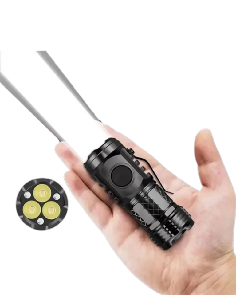 Mini El Feneri 3 LED Güçlü Aydınlatma ve Type-C Şarj Özellikli