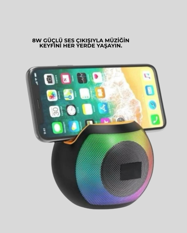 RGB Led Işıklı Güçlü Baslı Kablosuz Hoparlör