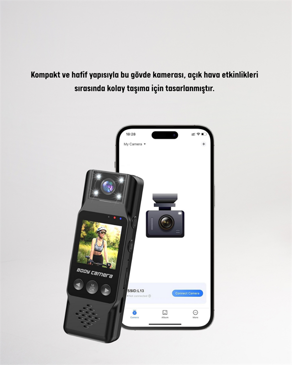 Kablosuz WiFi Bağlantılı Full HD Mini Kamera – Döngüsel Kayıt ve Hareket Algılama Özellikli