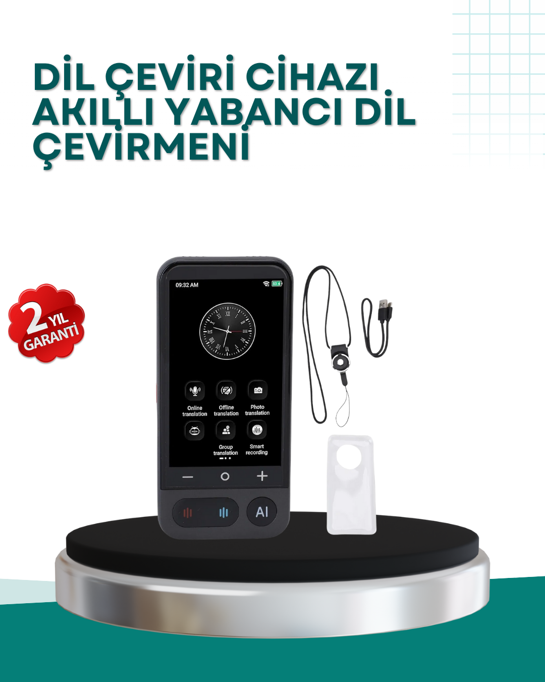 4.0 İnç Dokunmatik Ekranlı Akıllı Çeviri Cihazı