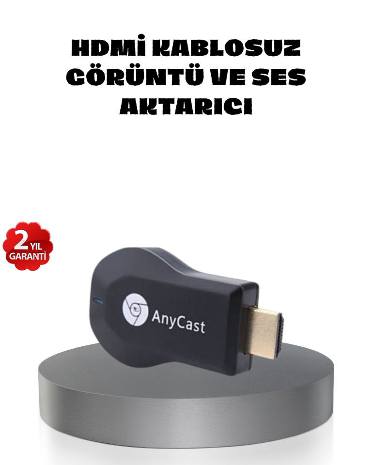 M9 Plus Kablosuz HDMI Görüntü Aktarıcı – Tak Çalıştır, iOS Android Windows Uyumlu