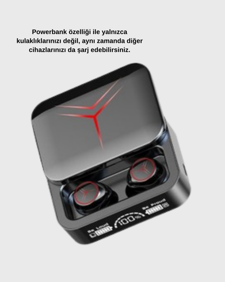 Bluetooth Powerbank Kulaklık – Kablosuz, Uzun Pil Ömrü, Dokunmatik ve Yüksek Ses Kalitesi