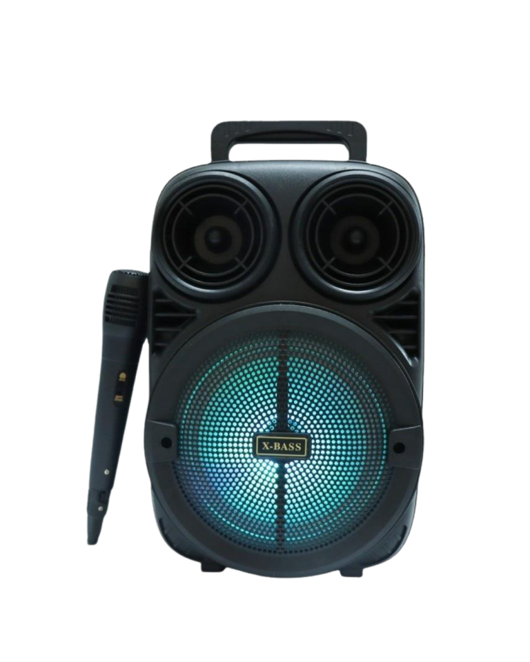 RGB Işıklı Bluetooth Karaoke Hoparlör Mikrofonlu USB TF Kart Destekli Taşınabilir Speaker