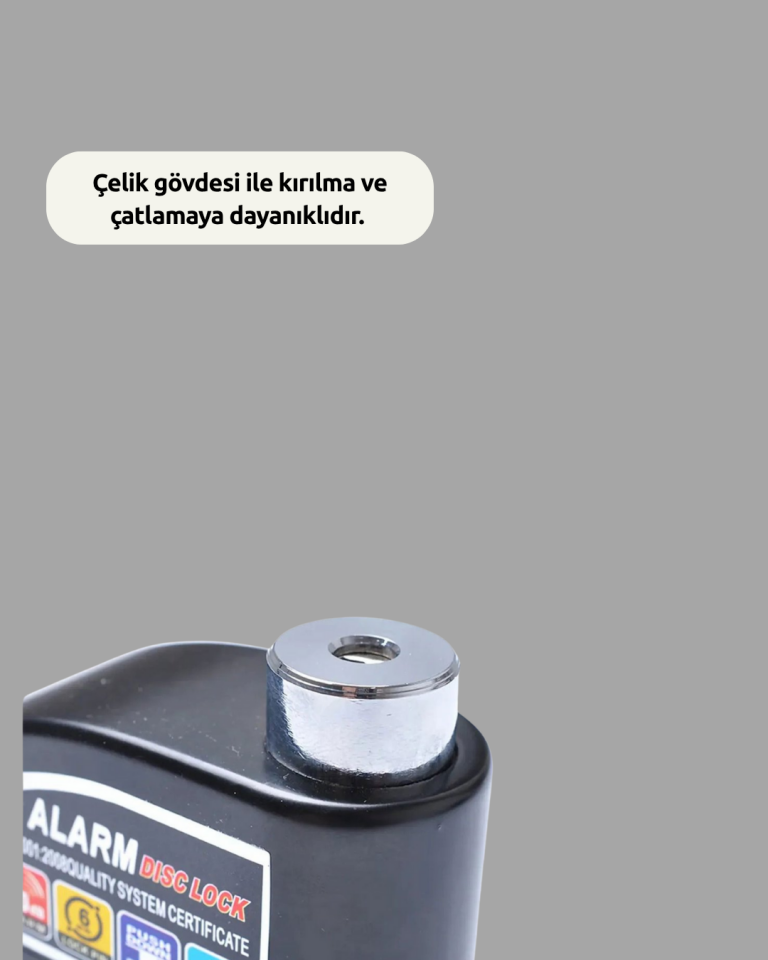 Güvenlik Sensörlü Alarmlı Disk Kilidi Motosiklet ve Bisiklet İçin