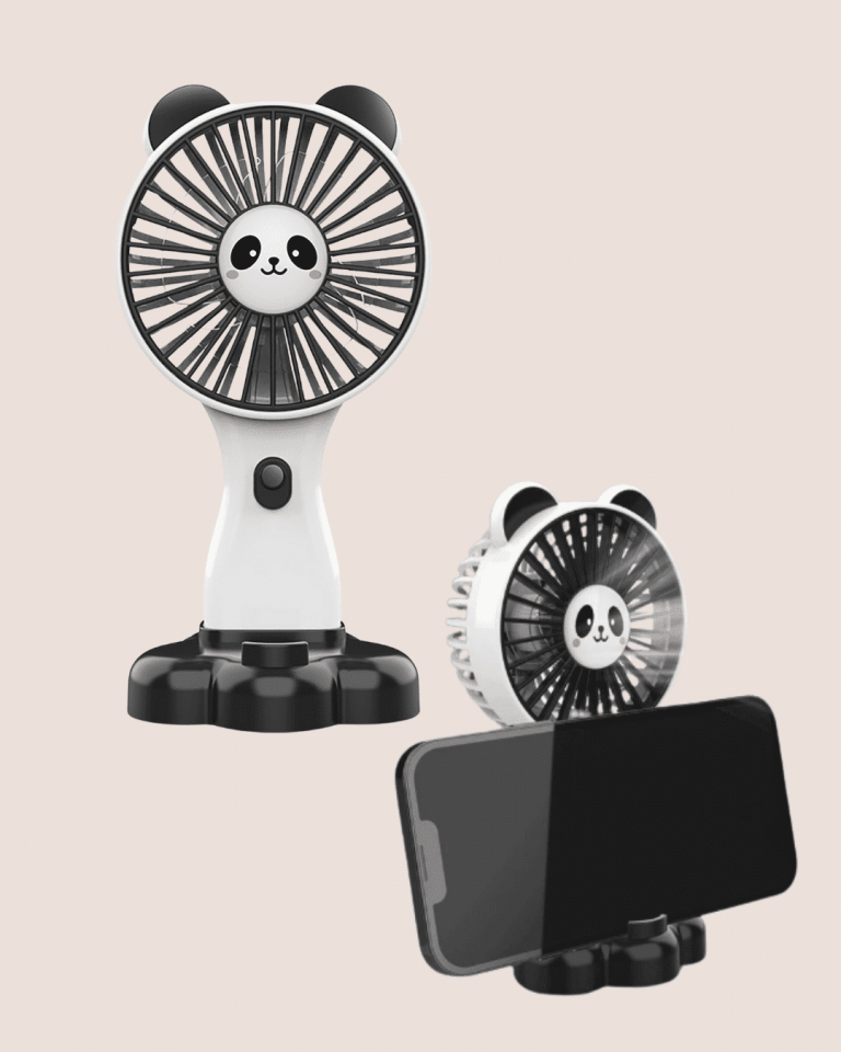 Kompakt Tasarımlı USB Şarjlı Mini Fan – Hayvan Figürlü Vantilatör