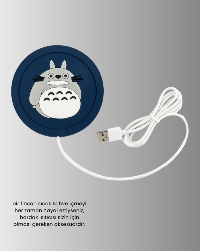 USB Güçlü Isıtıcı Bardak Matı 45–60° Sıcaklık Koruma Silikon Yapı