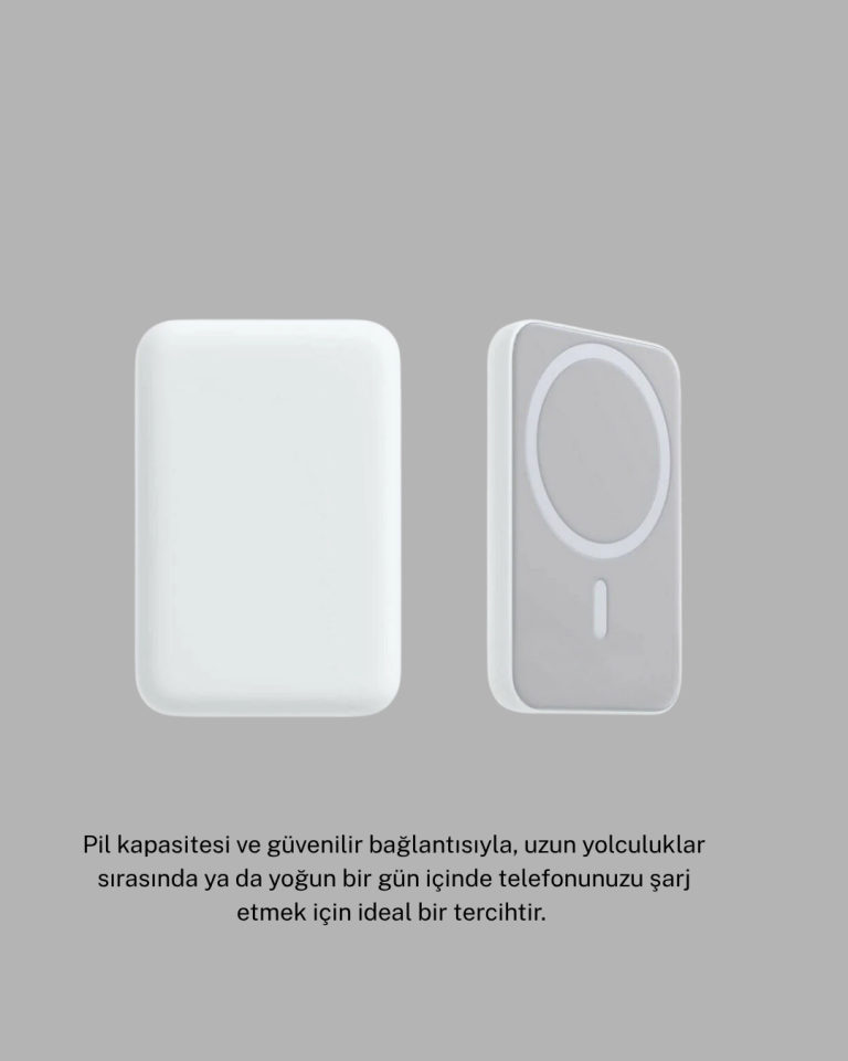 MagSafe 15W Kablosuz Hızlı Şarj, Lightning Girişli Taşınabilir Batarya